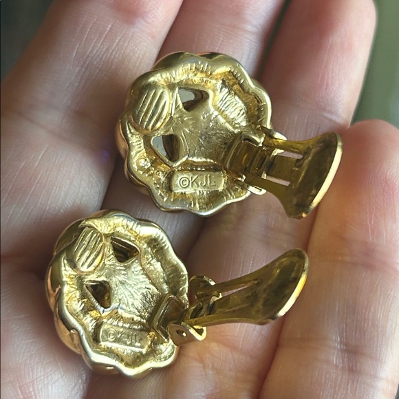 Vintage KJL Kenneth Jay Lane Interchangeable Clip On Earrings - Picture 5 of 15